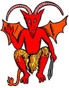 Devil with sword